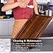 Organic Acacia Wood Cutting Board-Reversible Multipurpose Cutting Board For Kitchen-16x11 inch Juice Groove & 3 Cracker Holder