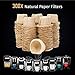 iPartsPlusMore Natural Unbleached Paper Coffee Filters Inserts for Reusable Pods - Disposable Paper Liners Universally Compatible with Single Serve Keurig K Cup Filters Alternative to Plastic (300 Ct)