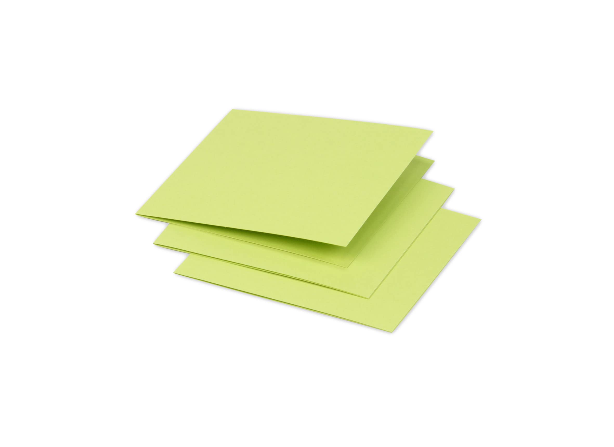 Clairefontaine 16150C Pack of 25 Double Cards Square (11.6x11.6cm) 210g/m² Leaf Bud Green Invitation Events Correspondence Pollen Range Premium Smooth Paper — image 1
