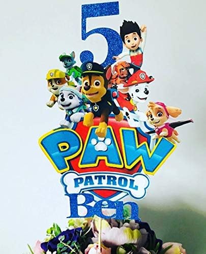 Paw Patrol Personalised Cake Topper Any Name Any Age
