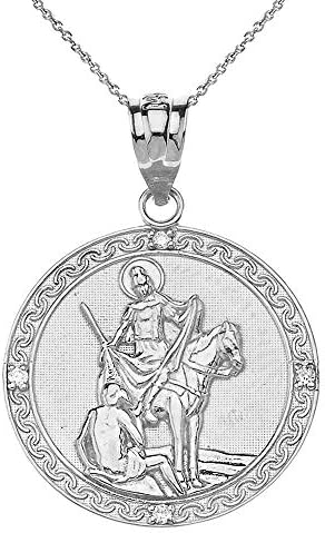 Amazon.com: 10k Gold Saint Martin Of Tours Diamond Religious Round
