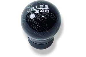 JSD SPACE JSD 6-Speed Shift Knob for 2015-2025 Mustang GT, Dark Horse; Black Real Carbon Fiber