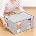 1Storage Clothing Organizer Bag, Breathable Material, 2Cells, Carry Handles, Grey 179-01A