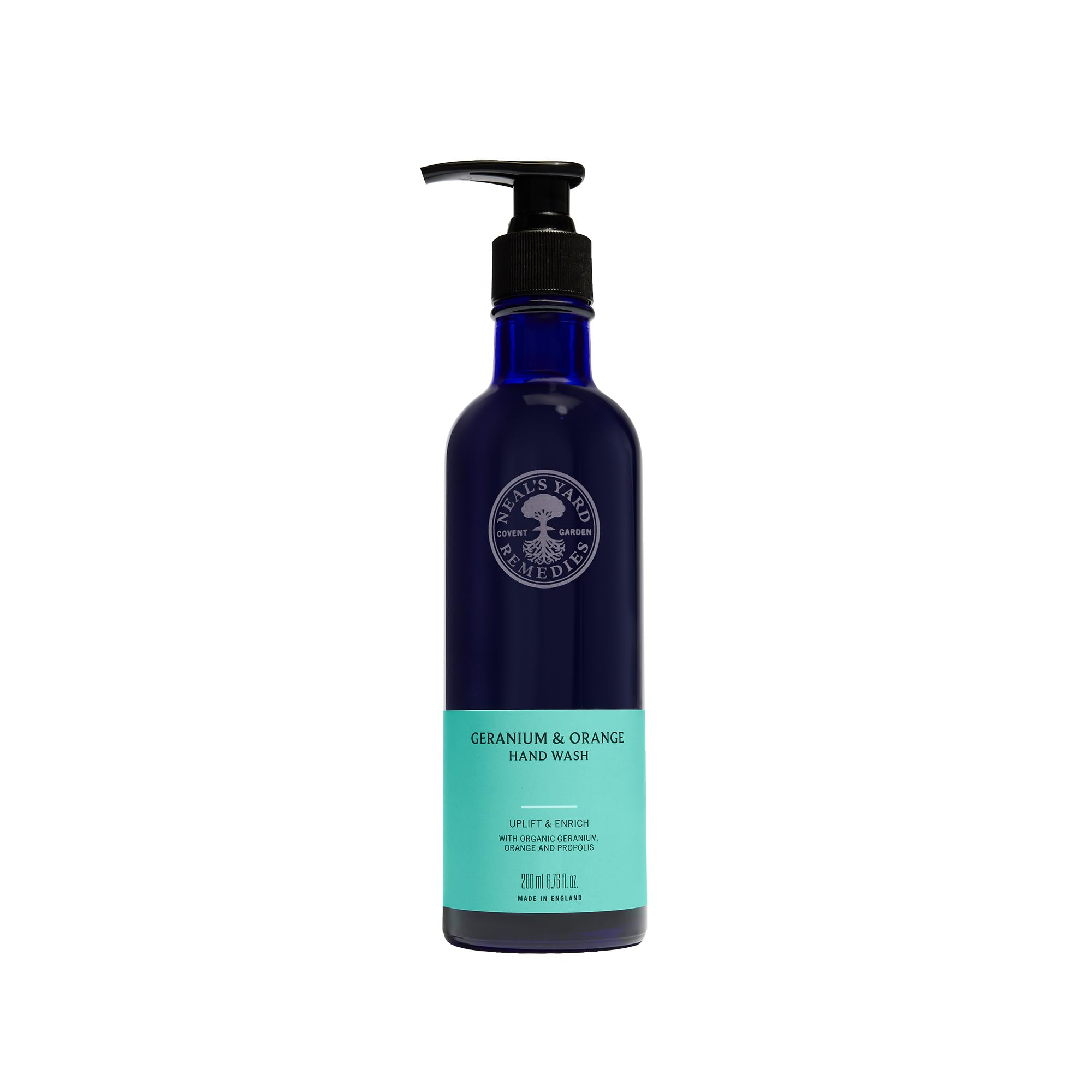 Neal's Yard Remedies Geranium & Orange Hand Wash - Pump | Organic Hand Wash with Geranium and Orange Essential Oils | Vegan Hand Wash Made with Organic Ingredients | 200ml