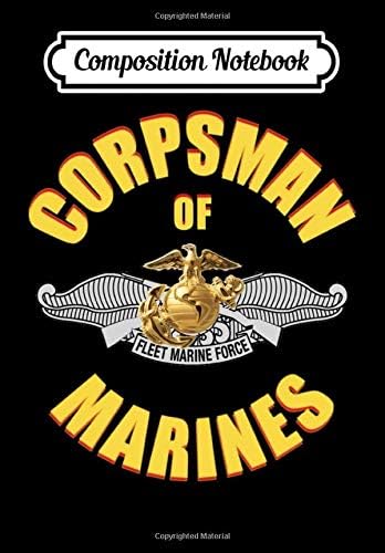 Composition Notebook: U.S. Navy Corpsman 8404 FMF Veteran Eagle Globe Anchor, Journal 6 x 9, 100 Page Blank Lined Paperback Journal/Notebook