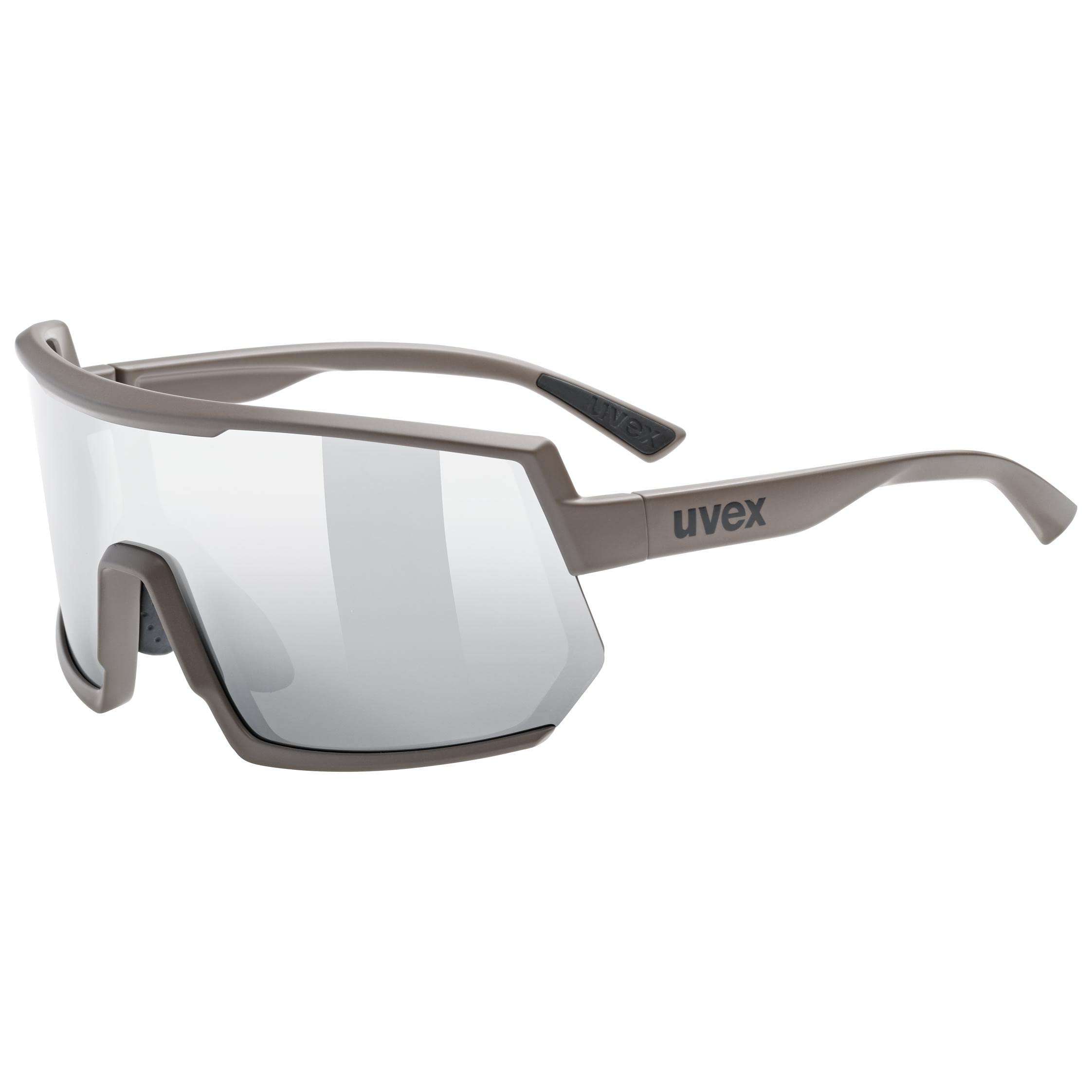 uvex Sportstyle 235 - Sports Sunglasses for Men and Women - Anti-Fog Technology - Comfortable & Non-Slip - Oak Brown Matt/Silver - One Size