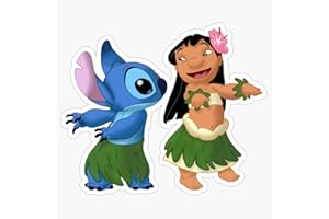 HJ MEDIA Lilo&Stitch Hula Dancing Vinyl Window Bumper Sticker Decal 5"