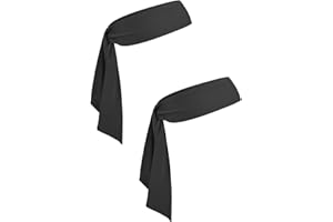 SUPENIU Tie Sweatband Headband, Sports Head Ties for Men, Women, Kids, Ninja, Karate, Tennis, Pirate Band Bandana, Athletic Hairband for Basketball, Softball, Running, Workout, Yoga, Volleyball