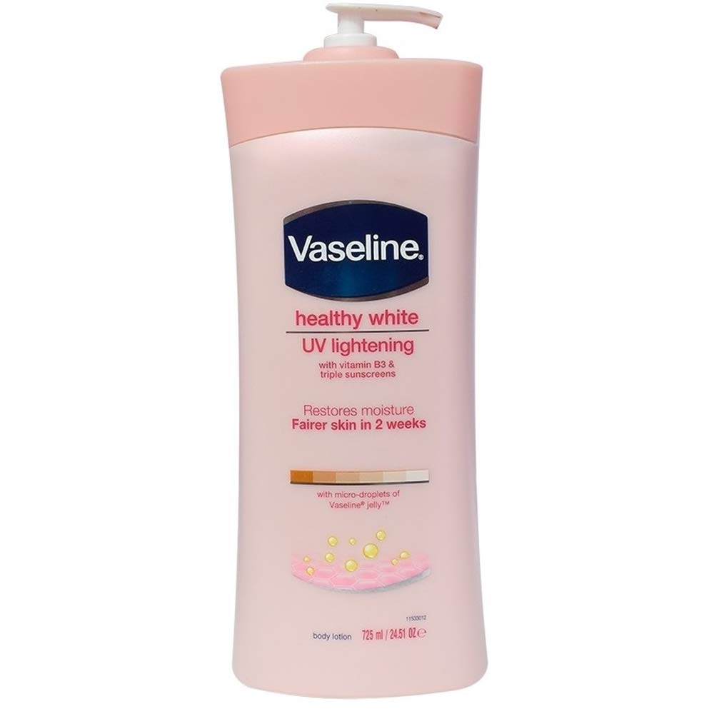 VASELINE HEALTHY WHITE UV LIGHTENING BODY LOTION with VITAMIN B3 & TRIPLE SUNSCREENS BODY LOTION 24.5 Oz (large bottle)