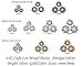 LK-CRAFTS Wholesale Lot 1400pcs Antique Silver - Silver - Gold Plated Daisy Spacer Mixed 4mm 5mm 6mm 8mm with Storage Box.