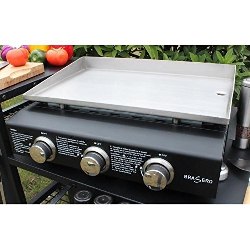 Plancha gaz à poser ESTADILLA 3  Inox pas cher reduction Plancha gaz à poser 