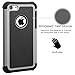 AUMIAU iPhone 5C Case, Hybrid Dual Layer Shock Absorbin Armor Defender Protective Case Cover (Hard Plastic with Soft Silicon) for Apple iPhone 5C-Grey