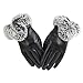 JOYEBUY Womens Leather Gloves Texting Touch Screen Gloves Winter Warmest Gloves (Black)