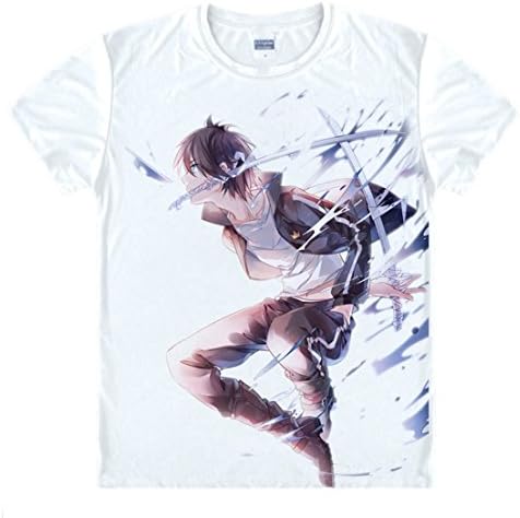Life Star Noragami T-Shirt Summer Printed Short Sleeves T-shirt Tee (US S, C)