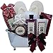 White Mulberry Bathtub Spa Bath and Body Gift Basket Set