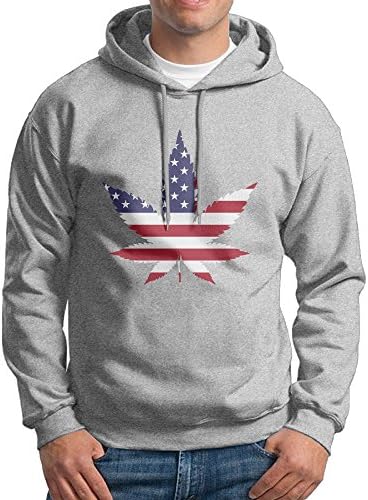 Shuiquwe Maple Leaf Flag Men's Sports Hoodies XL Ash