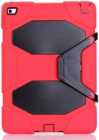 Apple iPad Air 2 Case,iPad 6 Case,SNOW-New Design[Waterproof][Shockproof][Scratchproof][Drop resistance]Super Protection Cover iPad Air 2(iPad 6)(2015) (red-black)