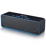 Wireless Bluetooth Speaker, ZoeeTree S4 Portable Stereo Soundbar with HD Sound and Bass, Built-in Mic, Bluetooth 4.2, FM Radio and TF Card Slot, Outdoor Speakers for iPhone, iPad, Samsung etc
