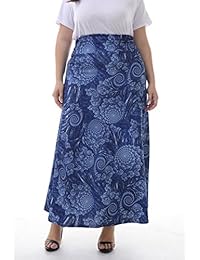 ZERDOCEAN falda larga de talle alto con estampado bohemio para dama