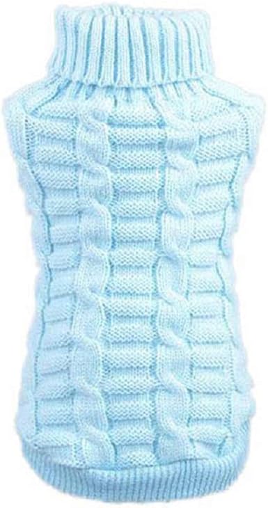 Walaka Vetements Chien Petite Taille Hiver Chaud Tricot Pull à Col Roulé Pour Chihuahua Femelle Male Yorkshire Bouledogue Francais Manteau Chiot