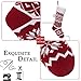 Valery Madelyn 21 inch Traditional Red White Knitted Christmas Stockings Set of 2 with Snowflakes, Christmas Tree and Faux Fur Cuff Design, Themed with Christmas Tree Skirt (Not Included)