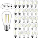 INNOCCY Vintage S14 LED Light Bulbs, 2W 200 Lumens 2700K SoftWarm Waterproof Bulb Great for Outdoor String Lights, 30 Pack