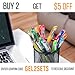 TAMEHOM UYUE-564887654 36 Gel Pens with Comfort Grip and Bonus Sketchbook Thick Paper EBooks Glitter Metallic Neon Pastel Art Set for Adult Coloring Book Sketching Doodling Gift Non-Toxic Acid F, Set of 48 3 Piece