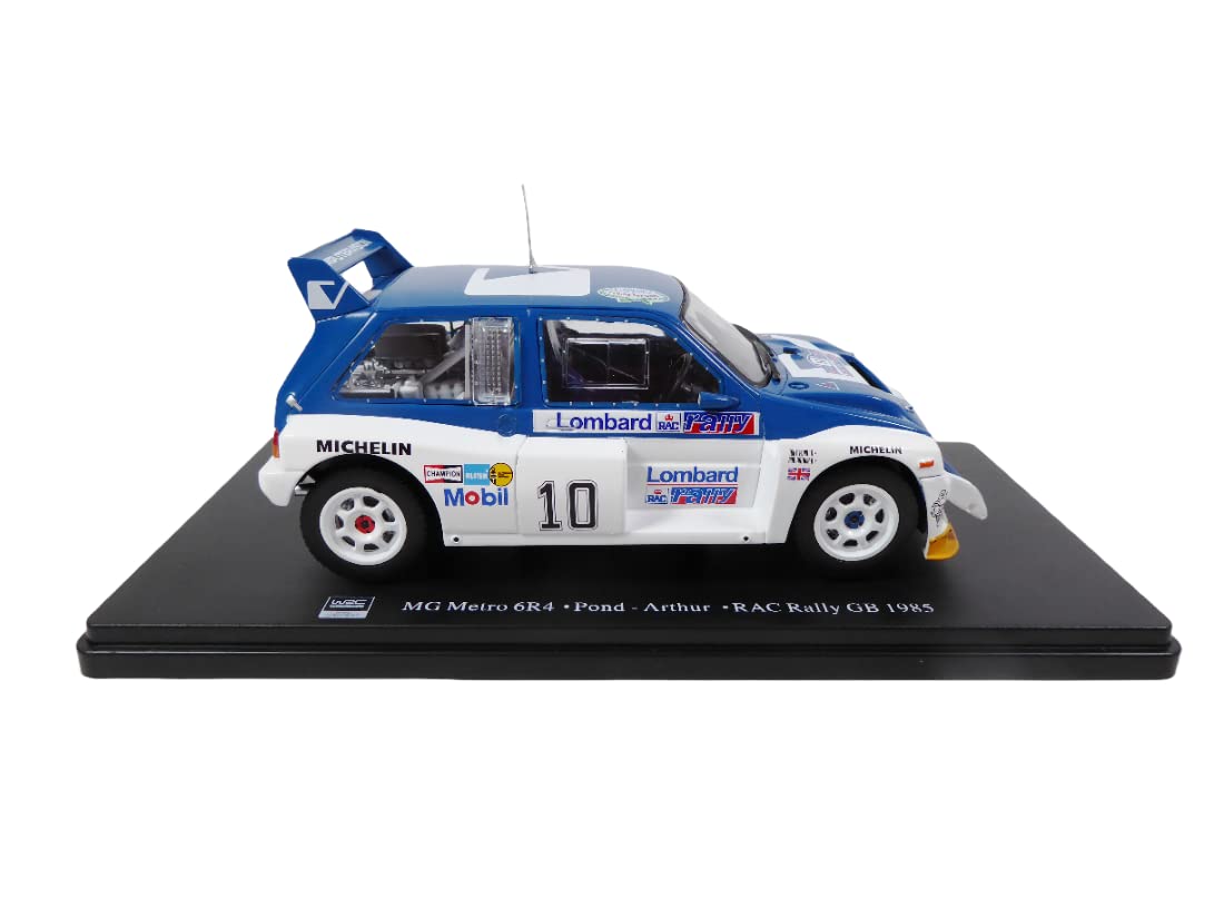 OPO 10 - Miniature car reproduced in 1/24 scale compatible for MG METRO 6R4 POND - RAC Rally GB 1985 - RVQ21