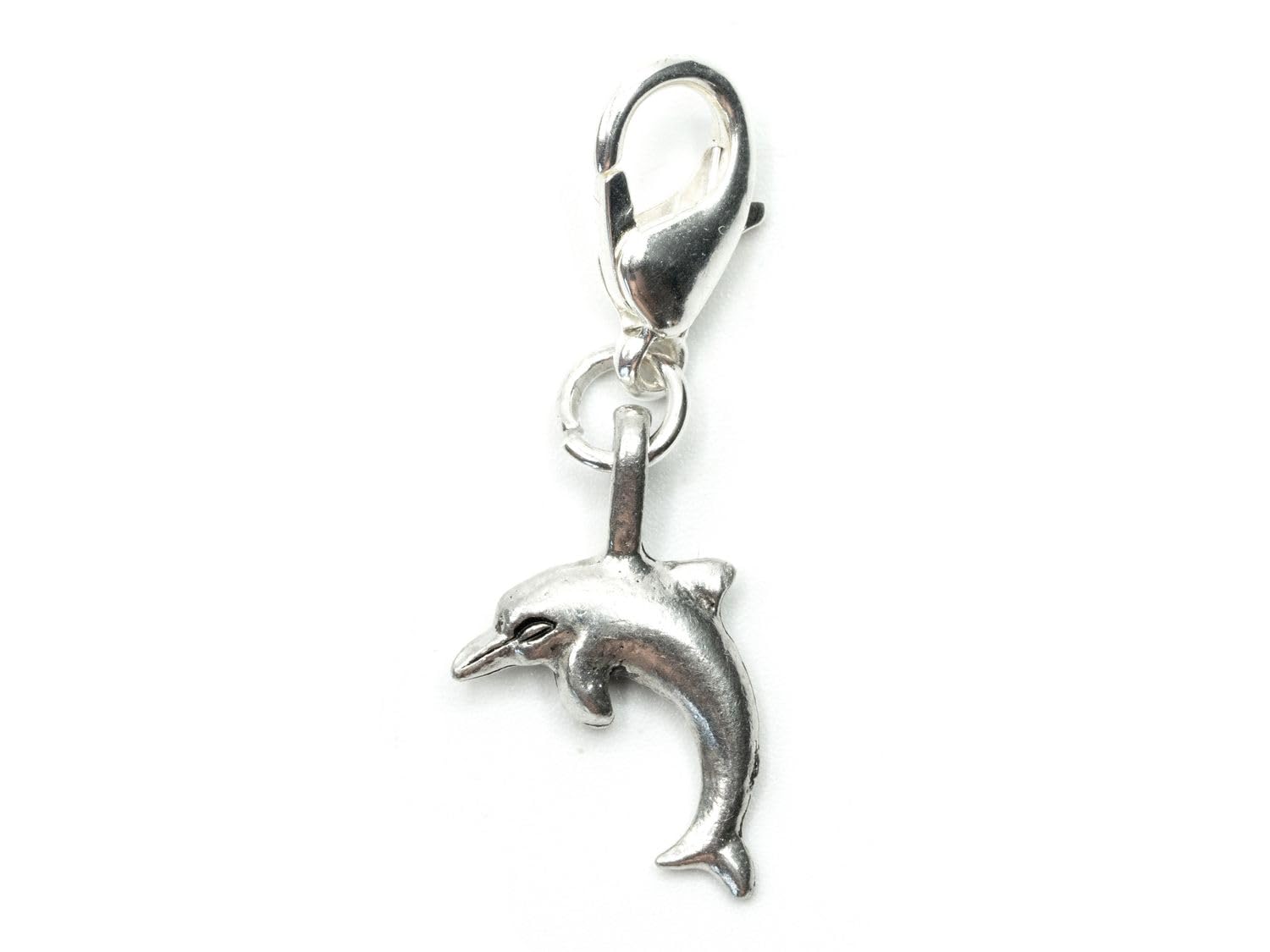 Miniblings Dolphin Charm Bottlenose Diving Silver - Handmade Fashion Jewelry - Zipper Pull Pendant
