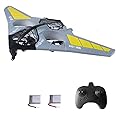 GoolRC RC Plane Remote Control Airplane, B-2 Stealth Bomber RC Fighter, 2.4GHz 2CH RC Airplane, Foam RC Aircraft with 2 Batteries, Easy to Fly RC Glider for Beginners and Adults (Yellow)