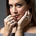 BERRICLE Sterling Silver Navette Cubic Zirconia CZ Statement Art Deco Fashion Ring for Women, Rhodium Plated Size 4-10