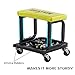WAHSON OFFICE CHAIRS Mechanic Roller Seat for Garage with Three Divisions Tool Tray Yellow Pneumatic Tire Repair Stool Creeper Chair