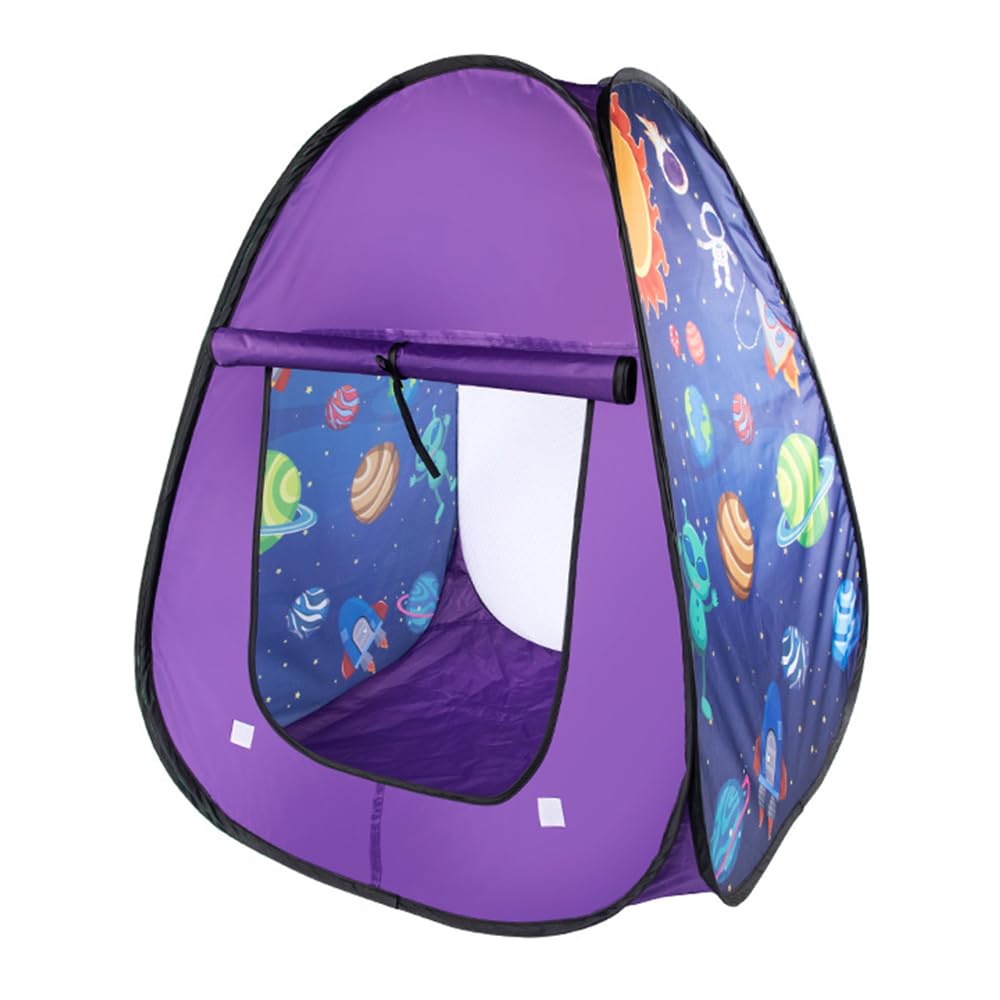 Jonuin Pop Up Play Tent, Pop Up Tents for Kids, Astronaut Spaceship Space Playhouse, Foldable Kids Tent with Carry Bag, Indoor & Outdoor Play Tents for Boys Girls Toddlers (Space) — image 1