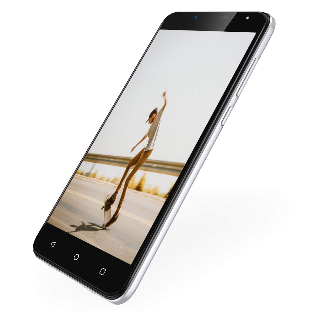 Smartphone Libre 4G, Wieppo S6 Teléfono móvil Dual SIM con Pantalla DE 5.5 Pulgadas HD 1280 * 720, Doble Cámara 8MP+5MP, 2GB RAM 16GB ROM, Android 7.0, Batería de 2970mAh(Plata)