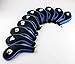 Craftsman Golf 3-SW 10pcs Long Neck Iron Durable Zippered Head Covers Black & Blue Fit All Brands Titleist, Callaway, Ping, Taylormade, Cobra, Nike, Etc. (Blue)