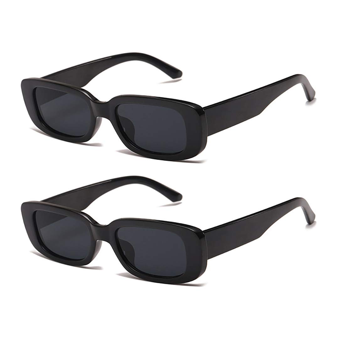 Photo 1 of JUSLINK Rectangle Sunglasses for Women Trendy Retro Fashion 90s Sunglasses UV 400 Protection Square Frame Eyewear ONLY ONE