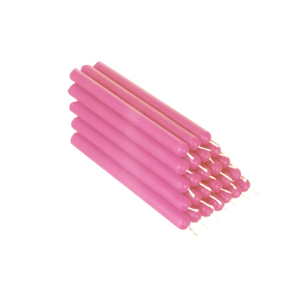 NKlaus 25x Rose Beeswax 12cm sootfree Table Candles Coloured Easter Candles Ritual Candle Wedding Candles drip Candles 36347