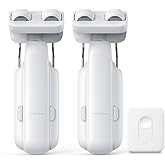 SwitchBot 2025 Automatic Curtain Opener 3 Rod 2 Packs with Remote, Bluetooth Remote Control Smart Curtain, WiFi & App Control