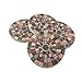 Thirstystone Marble Mosaic Coasters, All Natural Stone with Non-Slip Cork Backing, Drink Absorbent & Protects Table, Set of 4, Multicolor