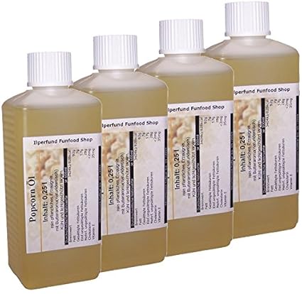 1 Liter 4x250ml Popcornol Mit Feinem Butteraroma Amazon De Lebensmittel Getranke
