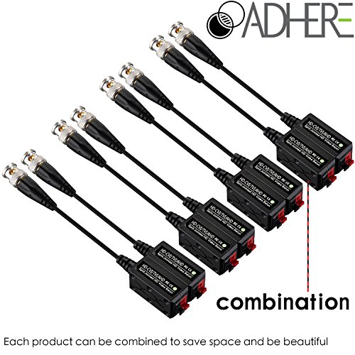VIMVIP [Upgraded] 4 Pairs Split Joint Mini CCTV BNC HD-CVI/TVI/AHD Passive Video Balun Transceiver - Thumbnail 2