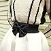 Motase Women Elastic Belt Wide Belt With Bow Knot Black M
