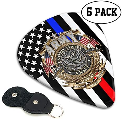 JTBPDIE 6 Pack Novetly Guitar Picks Guitar Accessories-Army Gold Shield Badge
