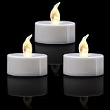 ERTYUI 200 Pack LED Tea Lights Warm White Flickering 1.4in x 1.4in x 1.4in