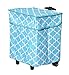dbest products Smart Cart, Moroccan Tile Collapsible Rolling Utility Cart Basket Grocery Shopping Teacher Hobby Craft Art