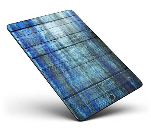 Wood Pattern Design Skinz Premium Full-Body Cover Wrap Decal Skin Kit for the Apple iPad Air 2 (A1566/A1567) - Blue and Green Tye-Dyed Wood - Thumbnail 4