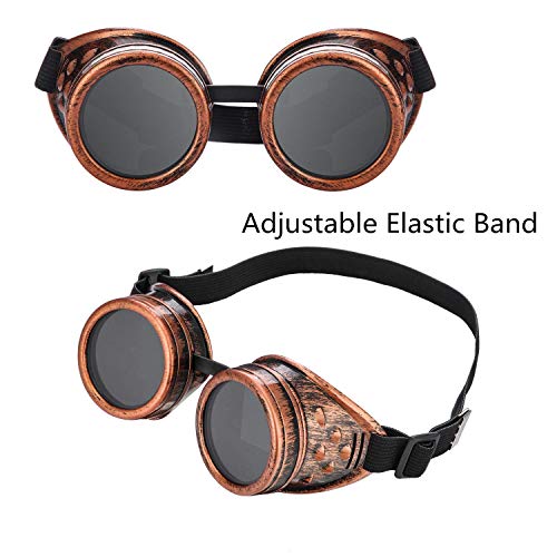 image for syart syarrt Goggles Steampunk Glasses Vintage Retro Weld Punk Gothic 