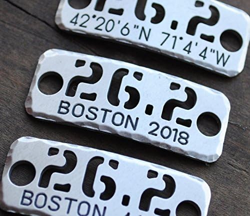 {ONE} 26.2 Boston Marathon Gift . 26.2 Cutout shoelace Tag for Runners