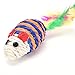 Pet Cat Kitten Feather mice Sisal Rope mouse Rattle Scratcher Toy,Color Random