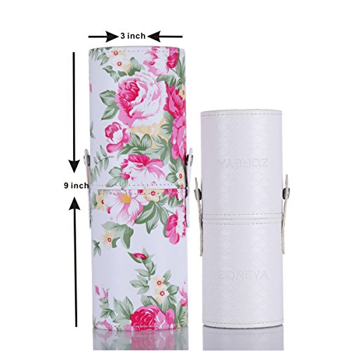 Makeup Brush Case Holder, PU Leather Organizer Storage Make up Brushes Tool Home or Travel Use